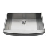 Uptowne 33-Inch Stainless Steel Apron-Front Single Bowl Farmhouse Kitchen Sink with Strainer