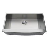 Uptowne 36-Inch Stainless Steel Apron-Front Single Bowl Farmhouse Kitchen Sink with Strainer
