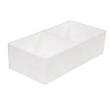 Arcticstone 36-Inch Solid Surface White Stone Apron-Front Double Bowl Farmhouse Kitchen Sink