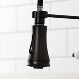 Essex Double-Handle 2-Hole Deck-Mount Pre-Rinse Bridge Kitchen Faucet
