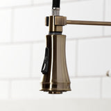 Essex Double-Handle 2-Hole Deck-Mount Pre-Rinse Bridge Kitchen Faucet