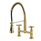 Essex Double-Handle 2-Hole Deck-Mount Pre-Rinse Bridge Kitchen Faucet