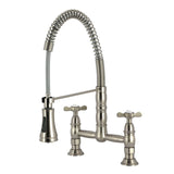 Essex Double-Handle 2-Hole Deck-Mount Pre-Rinse Bridge Kitchen Faucet