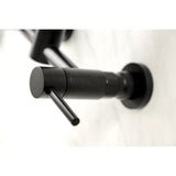 Concord Double-Handle 2-Hole Wall-Mount Pre-Rinse Bridge Kitchen Faucet