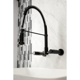 Concord Double-Handle 2-Hole Wall-Mount Pre-Rinse Bridge Kitchen Faucet