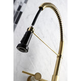 Concord Double-Handle 2-Hole Wall-Mount Pre-Rinse Bridge Kitchen Faucet