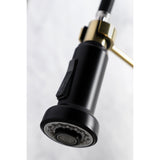 Concord Double-Handle 2-Hole Wall-Mount Pre-Rinse Bridge Kitchen Faucet