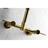 Concord Double-Handle 2-Hole Wall-Mount Pre-Rinse Bridge Kitchen Faucet