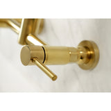 Concord Double-Handle 2-Hole Wall-Mount Pre-Rinse Bridge Kitchen Faucet