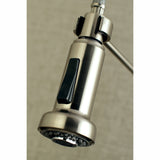 Concord Double-Handle 2-Hole Wall-Mount Pre-Rinse Bridge Kitchen Faucet