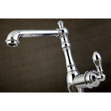 American Classic Single-Handle 2-or-4 Hole Deck Mount Kitchen Faucet with Brass Side Sprayer