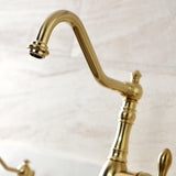 American Classic Single-Handle 2-or-4 Hole Deck Mount Kitchen Faucet with Brass Side Sprayer