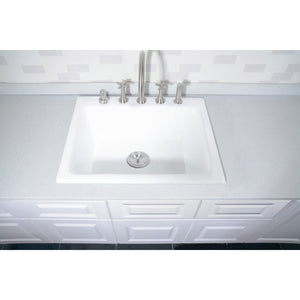 Towne 25-Inch Cast Iron Self-Rimming 5-Hole Single Bowl Drop-In Kitchen Sink