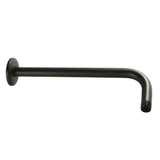 Claremont 12-Inch J-Shaped Rain Drop Shower Arm with Flange