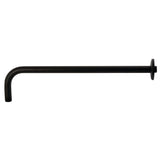 Claremont 17-Inch J-Shaped Rain Drop Shower Arm with Round Flange