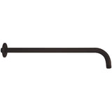 Claremont 17-Inch J-Shaped Rain Drop Shower Arm with Round Flange