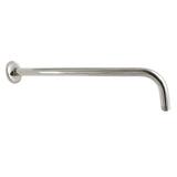 Claremont 17-Inch J-Shaped Rain Drop Shower Arm with Round Flange