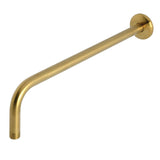 Claremont 17-Inch J-Shaped Rain Drop Shower Arm with Round Flange
