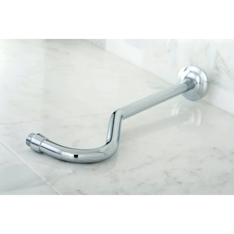 Restoration 17-Inch Rain Drop Shower Arm with Round Flange