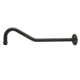 Restoration 17-Inch Rain Drop Shower Arm with Round Flange