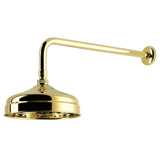 Trimscape 8-Inch Round Raindrop Brass Shower Head with 17-Inch Shower Arm