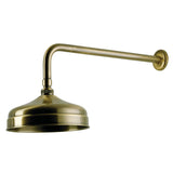 Trimscape 8-Inch Round Raindrop Brass Shower Head with 17-Inch Shower Arm