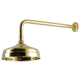 Trimscape 8-Inch Round Raindrop Brass Shower Head with 17-Inch Shower Arm