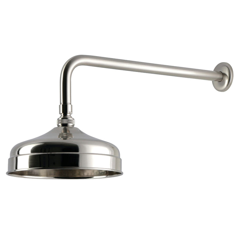 Trimscape 8-Inch Round Raindrop Brass Shower Head with 17-Inch Shower Arm