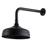 Trimscape 8-Inch Round Raindrop Brass Shower Head with 12-Inch Shower Arm