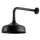 Trimscape 8-Inch Round Raindrop Brass Shower Head with 12-Inch Shower Arm