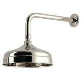 Trimscape 8-Inch Round Raindrop Brass Shower Head with 12-Inch Shower Arm