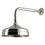 Trimscape 8-Inch Round Raindrop Brass Shower Head with 12-Inch Shower Arm