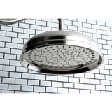 Victorian 10-Inch Round Raindrop Brass Shower Head