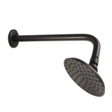 Victorian 5-1/4-Inch Round Raindrop Brass Shower Head with 12-Inch Shower Arm