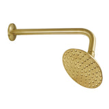 Victorian 5-1/4-Inch Round Raindrop Brass Shower Head with 12-Inch Shower Arm