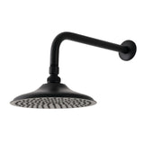 Victorian 7-3/4 Inch Round Raindrop Brass Shower Head with 12-Inch Shower Arm