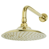Victorian 7-3/4 Inch Round Raindrop Brass Shower Head with 12-Inch Shower Arm