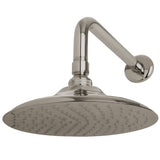 Victorian 7-3/4 Inch Round Raindrop Brass Shower Head with 12-Inch Shower Arm
