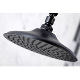 Victorian 7-3/4 Inch Round Raindrop Brass Shower Head with 10-Inch High-Low Adjustable Shower Arm