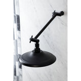 Victorian 7-3/4 Inch Round Raindrop Brass Shower Head with 10-Inch High-Low Adjustable Shower Arm