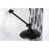 Victorian 7-3/4 Inch Round Raindrop Brass Shower Head with 10-Inch High-Low Adjustable Shower Arm
