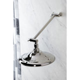 Victorian 7-3/4 Inch Round Raindrop Brass Shower Head with 10-Inch High-Low Adjustable Shower Arm