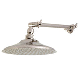 Victorian 7-3/4 Inch Round Raindrop Brass Shower Head with 10-Inch High-Low Adjustable Shower Arm
