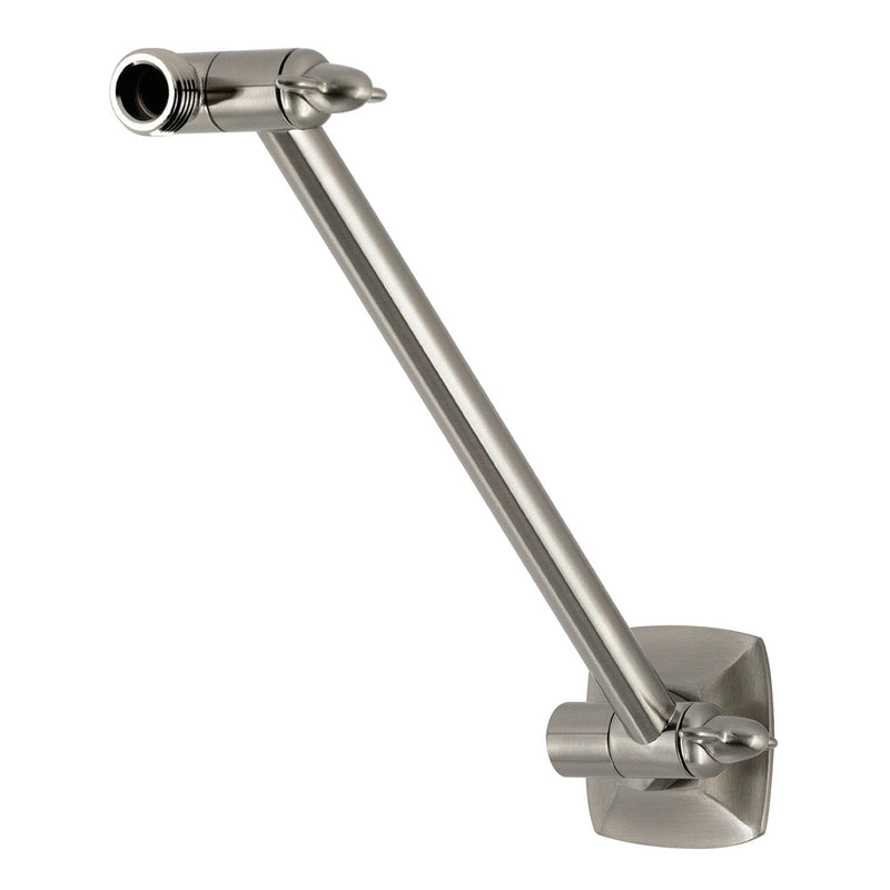 Gehry 10-Inch Adjustable High-Low Shower Arm with Square Flange