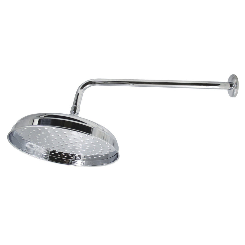 Trimscape 10-Inch Round Raindrop Brass Shower Head with 17-Inch Shower Arm