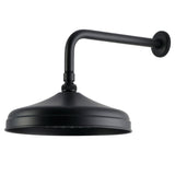 Trimscape 10-Inch Round Raindrop Brass Shower Head with 12-Inch Shower Arm