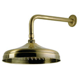 Trimscape 10-Inch Round Raindrop Brass Shower Head with 12-Inch Shower Arm