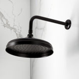 Trimscape 10-Inch Round Raindrop Brass Shower Head with 12-Inch Shower Arm