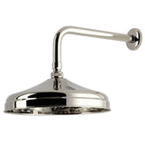 Trimscape 10-Inch Round Raindrop Brass Shower Head with 12-Inch Shower Arm