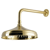 Trimscape 10-Inch Round Raindrop Brass Shower Head with 12-Inch Shower Arm